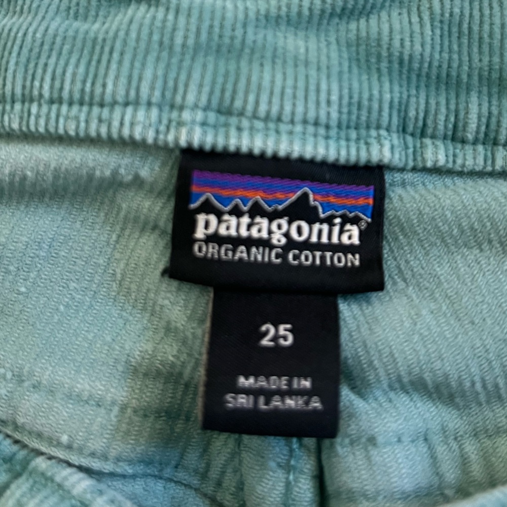 Patagonia Organic Cotton Teal Corduroy Pants - Picture 3 of 3